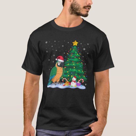 パロッおもしろいトクリスマスツリーライトトナディアハットクリスム Tシャツ (正面)