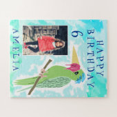 パロッおもしろいトスケッチフォト誕生日キッズ ジグソーパズル (横)