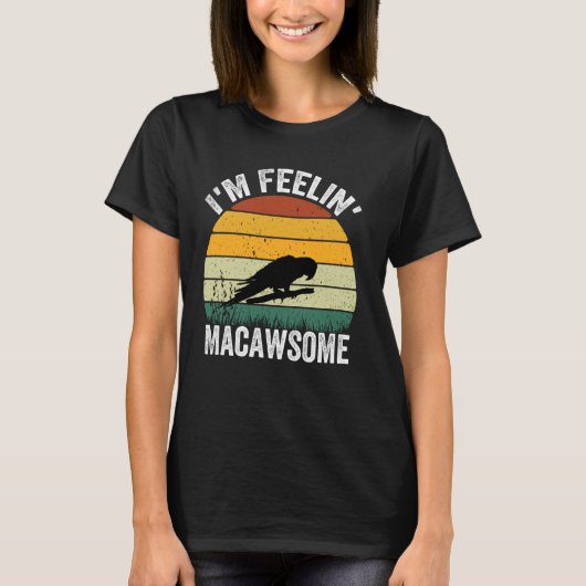 パロッおもしろいトフアシンスMacaw Pun Macawsome Vi Tシャツ (正面)
