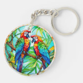 パロッカラフルトのステンドグラス キーホルダー (裏面)