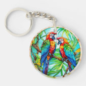 パロッカラフルトのステンドグラス キーホルダー (正面)