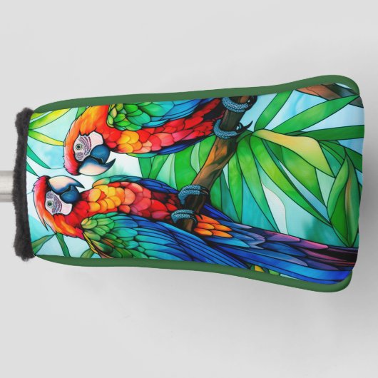 パロッカラフルトのステンドグラス ゴルフヘッドカバー (正面)