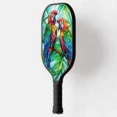 パロッカラフルトのステンドグラス ピックルボールラケット (左)