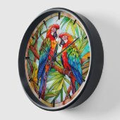 パロッカラフルトのステンドグラス 壁時計 (傾斜)