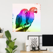 パロッカラフルトカップル ポスター (ホームオフィス)