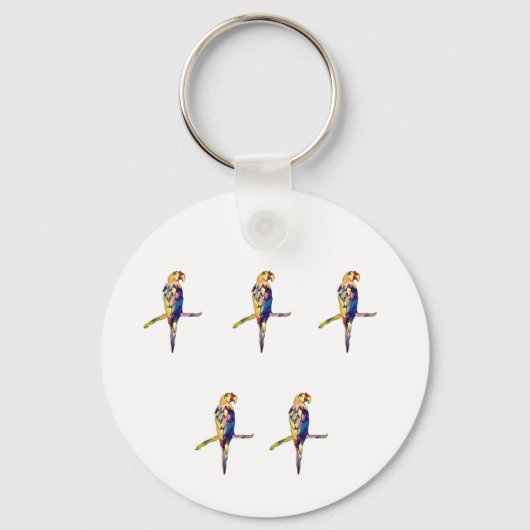 パロッカラフルトキーリング キーホルダー (正面)