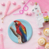 パロッカラフルトポートレート写真 ペーパープレート (パーティー)