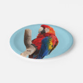 パロッカラフルトポートレート写真 ペーパープレート (アングル)