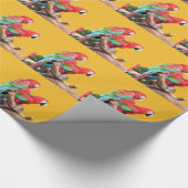 パロッカラフルト休日クリスマス ラッピングペーパー (角)