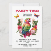 パロッカラフルト熱帯児の誕生日パーティー 招待状 (正面)