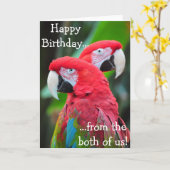 パロッカラフルト誕生日グリーティングカード カード (黄色い花)