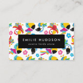 パロッカラフルト、花、ペットショップ、バードストア 名刺 (正面)