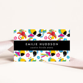 パロッカラフルト、花、ペットショップ、バードストア 名刺