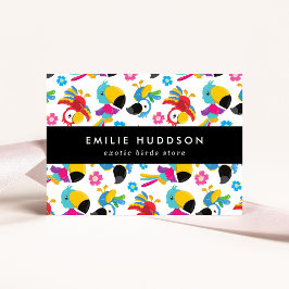 パロッカラフルト、花、ペットショップ、バードストア 名刺