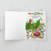 パロッツとクリスマスツリー シーズンカード (内部)