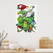 パロッツとパレーケッツプリント ポスター (キッチン)