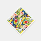 パロッツとパーム葉 スタンダードカクテルナプキン (角)
