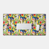 パロッツとパーム葉 デスクマット (キーボード&マウス)