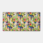 パロッツとパーム葉 デスクマット (正面)