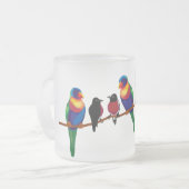 パロッツとフィンチ フロストグラスマグカップ (正面左)