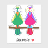 パロッツカラフルの大目漫画のキャラクター シール (シート)