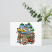 パロッツビーチパーティー インビテーションポストカード (スタンド正面)