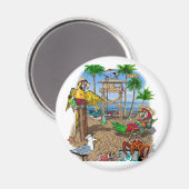 パロッツビーチパーティー マグネット (正面/裏面)