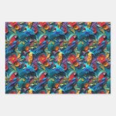 パロッツフローラ桐上 ラッピングペーパーシート (正面2)