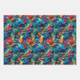 パロッツフローラ桐上 ラッピングペーパーシート