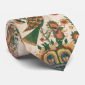 パロッツヴィンテージアートデザインジュエルトーン ネクタイ (ロール)