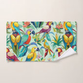 パロッツ水色のカスタムパターン バスタオルセット (ハンドタオル)