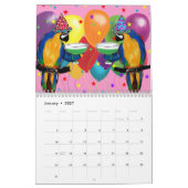 パロッツ カレンダー (1月 2027)