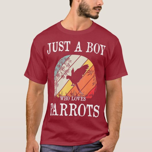パロットが大好きな少年 Tシャツ (正面)