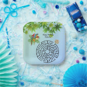 パロットと種子は誕生日に迷路紙プレート ペーパープレート (パーティー)