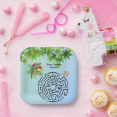 パロットと種子は誕生日に迷路紙プレート ペーパープレート (パーティー)