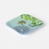 パロットと種子は誕生日に迷路紙プレート ペーパープレート (傾斜あり)