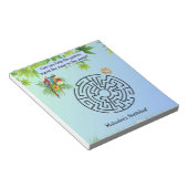 パロットは誕生日のメモ帳に種子が迷路を見つける ノートパッド (アングル)