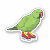 パロットアットアイススケートで滑るとアイススケート シール (正面)