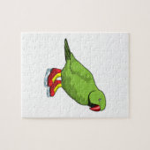 パロットアットアイススケートで滑るとアイススケート ジグソーパズル (横)