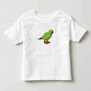 パロットアットアイススケートで滑るとアイススケート トドラーTシャツ