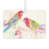 パロットアートウォーター絵を描カラーのアクアカラフル カーエアーフレッシュナー (裏面)