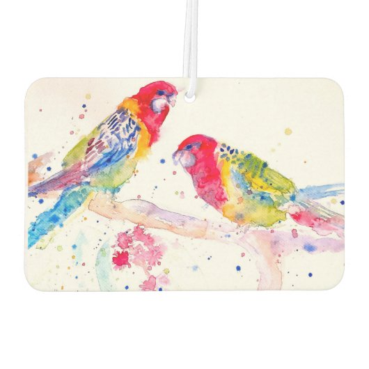 パロットアートウォーター絵を描カラーのアクアカラフル カーエアーフレッシュナー (裏面)