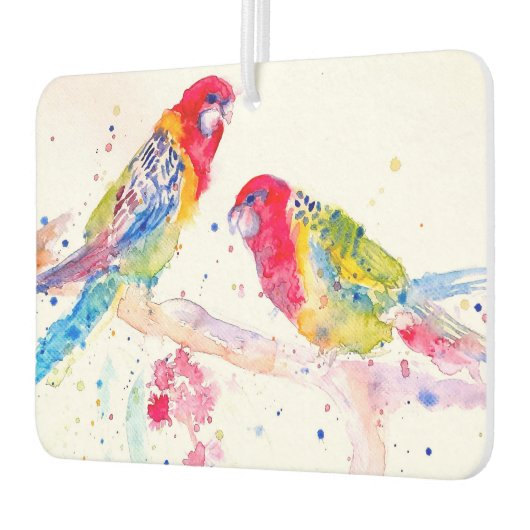 パロットアートウォーター絵を描カラーのアクアカラフル カーエアーフレッシュナー (左)