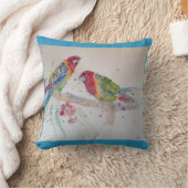 パロットアートウォーター絵画カラーズクッションアクアティール(緑がかった色) クッション (ブランケット)