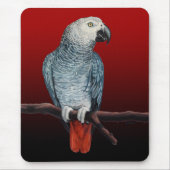 パロットアートマウスパッドアフリカグレイのパロットギフト マウスパッド (正面)