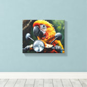 パロットキャンバスアート キャンバスプリント (インサイチュ (ウッドフロア))