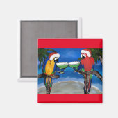 パロットサンタ マグネット (正面/裏面)