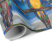 パロットサンタ ラッピングペーパー (ロールコーナー)