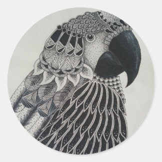 パロットサークルステッカー ラウンドシール