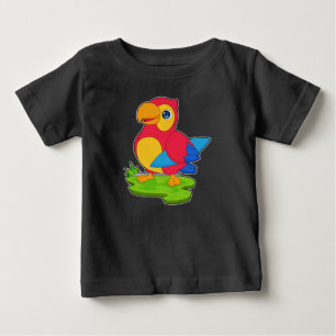 パロットサーファーサーフボード ベビーTシャツ
